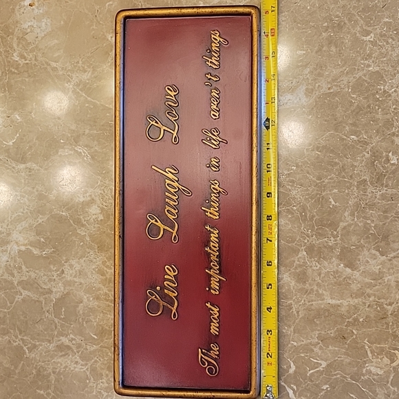 SteinMart Inspirational Wooden Plaque..Live...Laugh...Love... - Picture 8 of 16